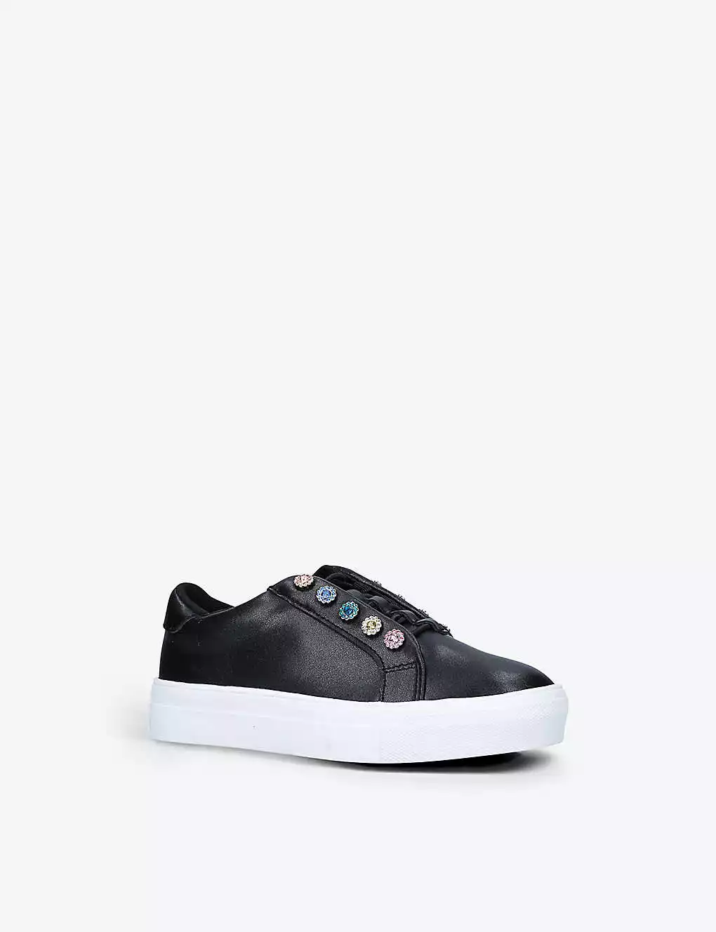 KURT GEIGER LONDON Mini Liviah Embellished Leather Trainers 6-7 Years Black 5 KURT GEIGER LONDON Mini Liviah Embellished Leather Trainers 6-7 Years Black - Image 3