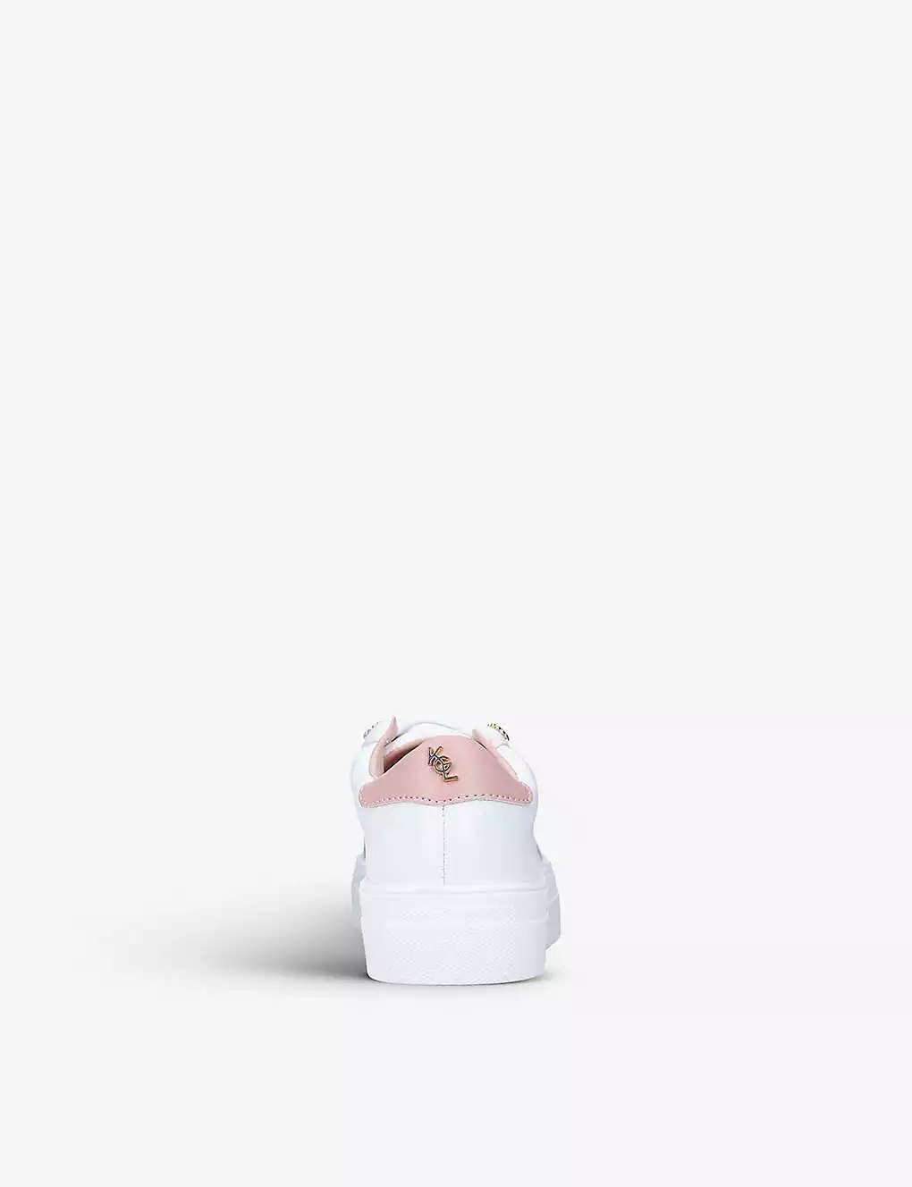 KURT GEIGER LONDON Mini Liviah Embellished Leather Trainers 6-7 Years White 6 KURT GEIGER LONDON Mini Liviah Embellished Leather Trainers 6-7 Years White - Image 4