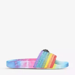 KURT GEIGER LONDON Meena Eagle Rainbow-woven Sliders For Womens Other