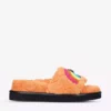 KURT GEIGER LONDON Orson Eagle-embellished Quilted Towelling Sliders For Womens Orange -KURT GEIGERLONDON Sales unnamed file 1036