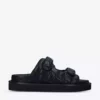 KURT GEIGER LONDON Orson Quilted Satin Sandals Black -KURT GEIGERLONDON Sales unnamed file 1047