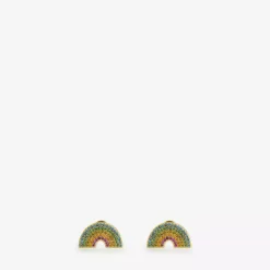 KURT GEIGER LONDON Rainbow Gold-tone Brass And Crystal Studs For Womens