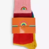 KURT GEIGER LONDON Rainbow-embroidered Cotton-blend Knitted Socks For Womens Mult/other -KURT GEIGERLONDON Sales unnamed file 1071