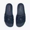 KURT GEIGER LONDON Milo Eagle Embellished Quilted Faux-leather Sliders Navy -KURT GEIGERLONDON Sales unnamed file 1085