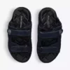 KURT GEIGER LONDON Orson Faux Fur-lined Suede Sandals Navy -KURT GEIGERLONDON Sales unnamed file 1091