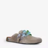 KURT GEIGER LONDON Ozark Rainbow-chain Leather Mules For Womens Taupe -KURT GEIGERLONDON Sales unnamed file 1103