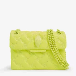 KURT GEIGER LONDON Kensington Drench Mini Leather Shoulder Bag For Womens Yellow