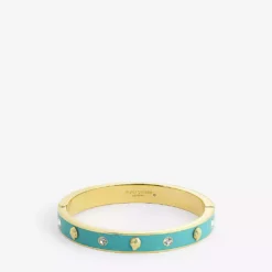 KURT GEIGER LONDON Brass And Enamel Eagle Bangle For Womens Teal