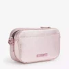 KURT GEIGER LONDON Kensington Crystal-embellished Metallic-leather Cross-body Camera Bag For Womens Pink -KURT GEIGERLONDON Sales unnamed file 1144