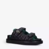 KURT GEIGER LONDON Orson Faux Fur-lined Quilted Faux-leather Sliders For Womens Blk/green 9 KURT GEIGER LONDON Orson Faux Fur-lined Quilted Faux-leather Sliders For Womens Blk/green -KURT GEIGERLONDON Sales unnamed file 1180