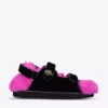 KURT GEIGER LONDON Orson Faux Fur-lined Velvet Sandals For Womens Black/comb 1 KURT GEIGER LONDON Orson Faux Fur-lined Velvet Sandals For Womens Black/comb -KURT GEIGERLONDON Sales unnamed file 1183