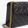 KURT GEIGER LONDON Kensington X Leather Shoulder Bag For Womens Black Gld -KURT GEIGERLONDON Sales unnamed file 121