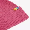 KURT GEIGER LONDON Logo-patch Cotton-blend Beanie Hat For Womens Fushia -KURT GEIGERLONDON Sales unnamed file 1214
