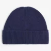 KURT GEIGER LONDON Logo-patch Cotton-blend Beanie For Womens Navy -KURT GEIGERLONDON Sales unnamed file 1219