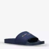 KURT GEIGER LONDON KGL Brand-embossed Shell Pool Sliders Navy -KURT GEIGERLONDON Sales unnamed file 1242