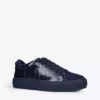KURT GEIGER LONDON Laney Crocodile-embossed Patent-leather Trainers Navy -KURT GEIGERLONDON Sales unnamed file 1257