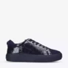 KURT GEIGER LONDON Laney Crocodile-embossed Patent-leather Trainers Navy -KURT GEIGERLONDON Sales unnamed file 1259