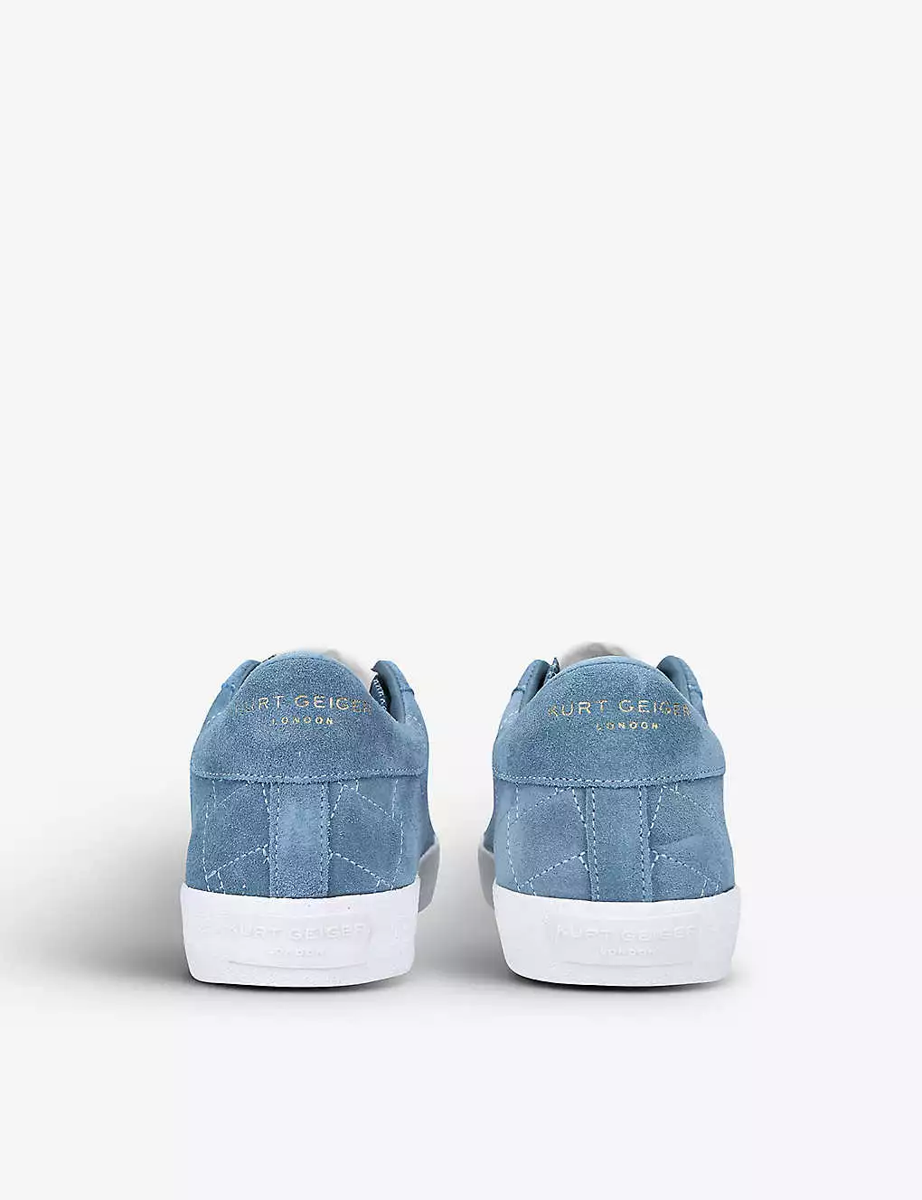 KURT GEIGER LONDON Lexi Stitch-detail Suede Trainers Blue 6 KURT GEIGER LONDON Lexi Stitch-detail Suede Trainers Blue - Image 4