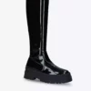 KURT GEIGER LONDON Britt Patent Faux-leather Knee-high Boots For Womens Black -KURT GEIGERLONDON Sales unnamed file 1302
