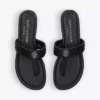 KURT GEIGER LONDON Kensington T-bar Leather Sandals For Womens Black -KURT GEIGERLONDON Sales unnamed file 1310