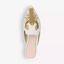 KURT GEIGER LONDON Otter Lobster-embroidered Mules For Womens Bone
