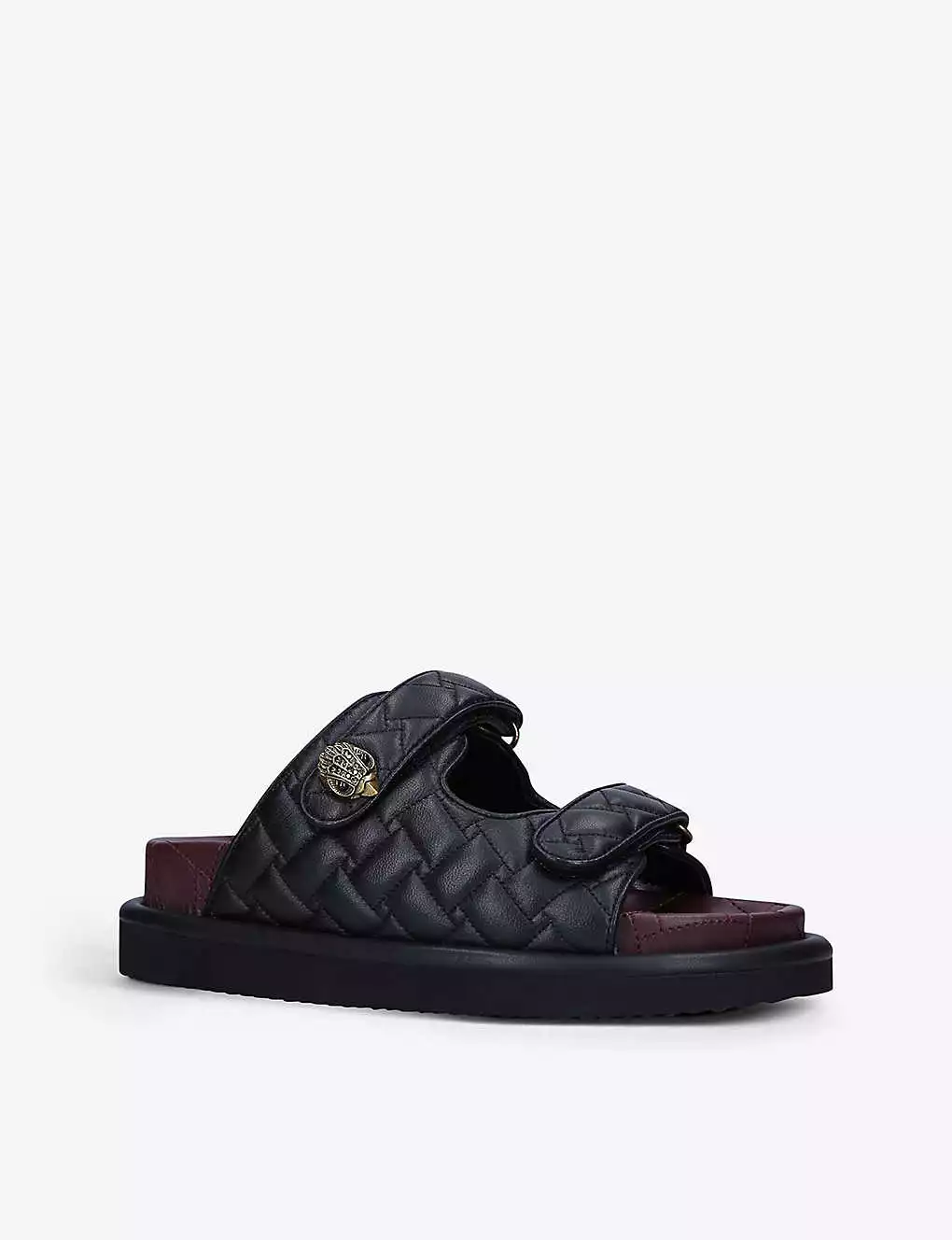 KURT GEIGER LONDON Orson Quilted Faux-leather Slides For Womens Black/comb 5 KURT GEIGER LONDON Orson Quilted Faux-leather Slides For Womens Black/comb - Image 3