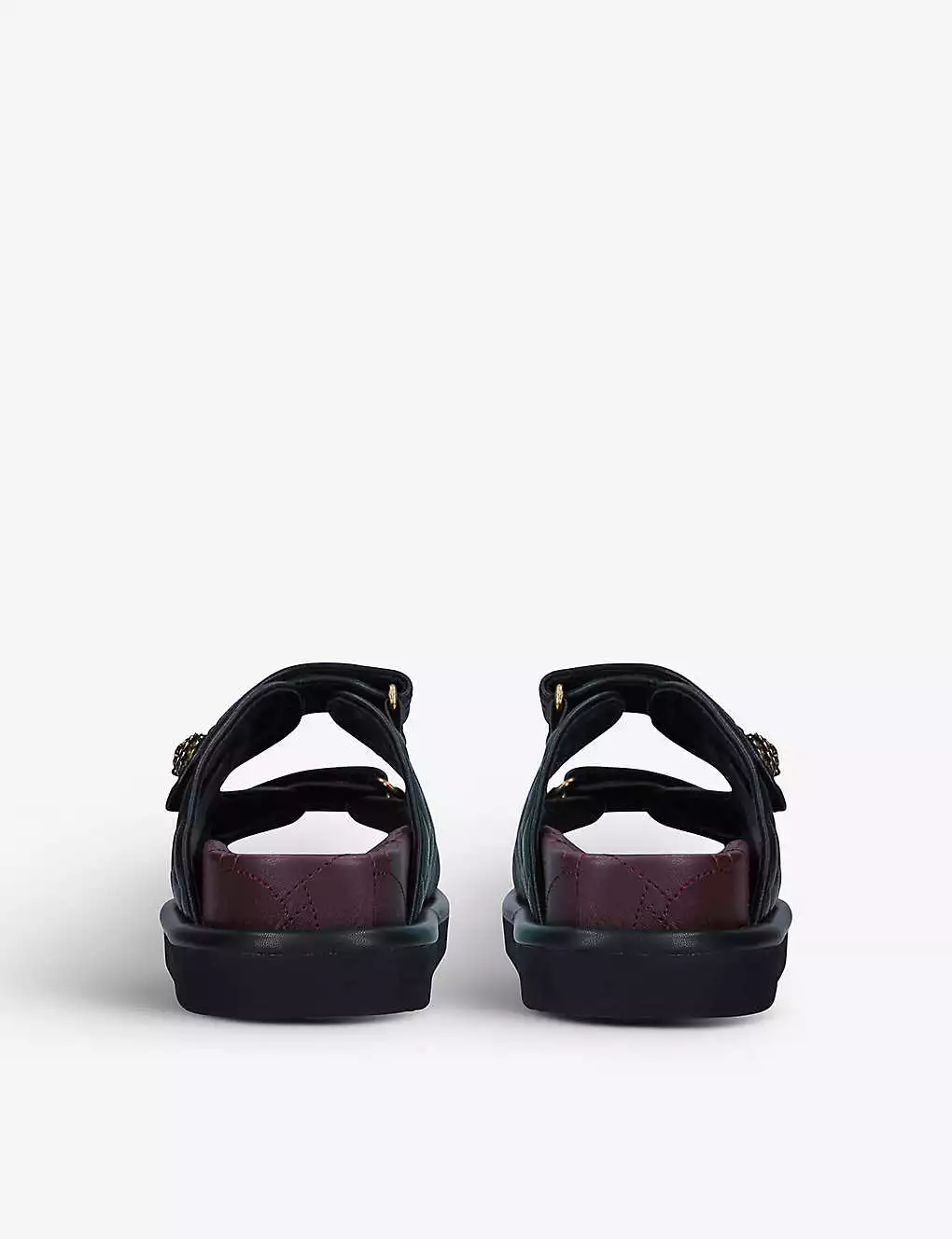 KURT GEIGER LONDON Orson Quilted Faux-leather Slides For Womens Black/comb 6 KURT GEIGER LONDON Orson Quilted Faux-leather Slides For Womens Black/comb - Image 4