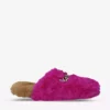 KURT GEIGER LONDON Chelsea Chain And Eagle-motif Faux-fur Slippers For Womens Camel/comb -KURT GEIGERLONDON Sales unnamed file 1354