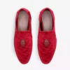 KURT GEIGER LONDON Hugh Eagle Duchess Embellished Velvet Loafers For Womens Red -KURT GEIGERLONDON Sales unnamed file 1366