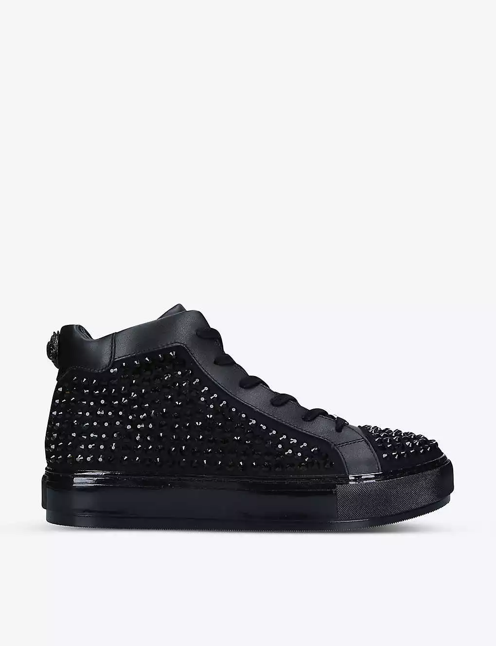 KURT GEIGER LONDON Laney Stud Faux-leather High-top Trainers Black 3 KURT GEIGER LONDON Laney Stud Faux-leather High-top Trainers Black