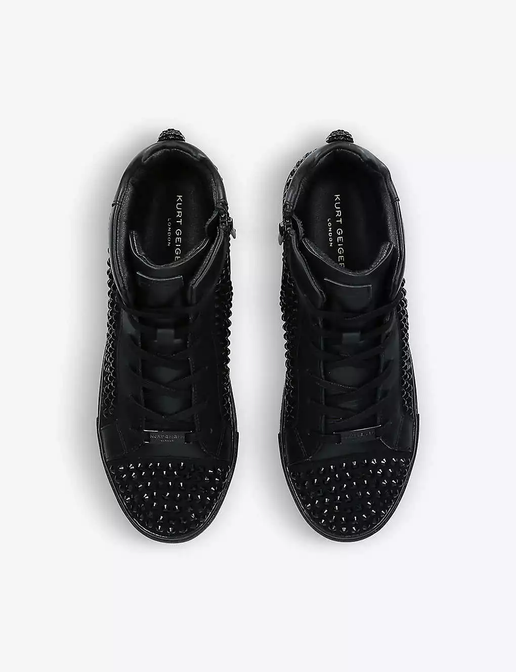 KURT GEIGER LONDON Laney Stud Faux-leather High-top Trainers Black 4 KURT GEIGER LONDON Laney Stud Faux-leather High-top Trainers Black - Image 2