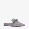 KURT GEIGER LONDON Chelsea Stud-embellished Leather Mules For Womens Silver -KURT GEIGERLONDON Sales unnamed file 1403