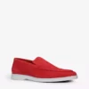 KURT GEIGER LONDON Hugo Quilted Suede Loafers Red -KURT GEIGERLONDON Sales unnamed file 1443