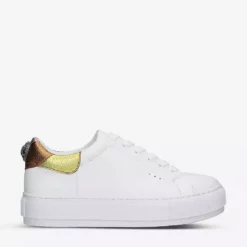 KURT GEIGER LONDON Laney Metallic-stripe Leather Trainers For Womens Mult/other