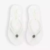 KURT GEIGER LONDON Kensington Q Two-post Rubber Flip Flops For Womens Bone -KURT GEIGERLONDON Sales unnamed file 1473