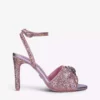 KURT GEIGER LONDON Kensington Sequin-embellished Woven Heeled Sandals For Womens Pink 2 KURT GEIGER LONDON Kensington Sequin-embellished Woven Heeled Sandals For Womens Pink -KURT GEIGERLONDON Sales unnamed file 1498