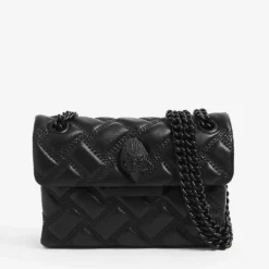 KURT GEIGER LONDON Kensington Mini Quilted Leather Shoulder Bag For Womens Black