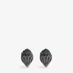 KURT GEIGER LONDON Eagle Silver-tone Brass Earrings For Womens Gunmetal