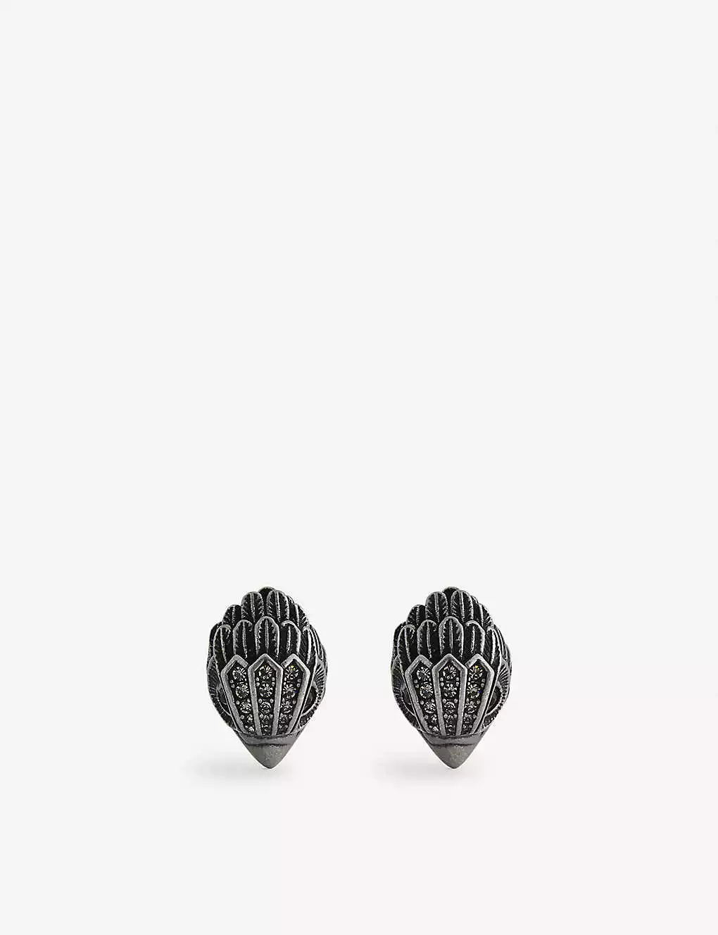 KURT GEIGER LONDON Eagle Silver-tone Brass Earrings For Womens Gunmetal 3 KURT GEIGER LONDON Eagle Silver-tone Brass Earrings For Womens Gunmetal
