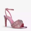 KURT GEIGER LONDON Kensington Sequin-embellished Woven Heeled Sandals For Womens Pink 9 KURT GEIGER LONDON Kensington Sequin-embellished Woven Heeled Sandals For Womens Pink -KURT GEIGERLONDON Sales unnamed file 1500