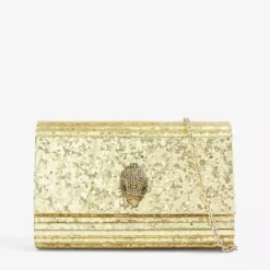 KURT GEIGER LONDON Party Eagle-emblem Shell Cross-body Bag For Womens Gold