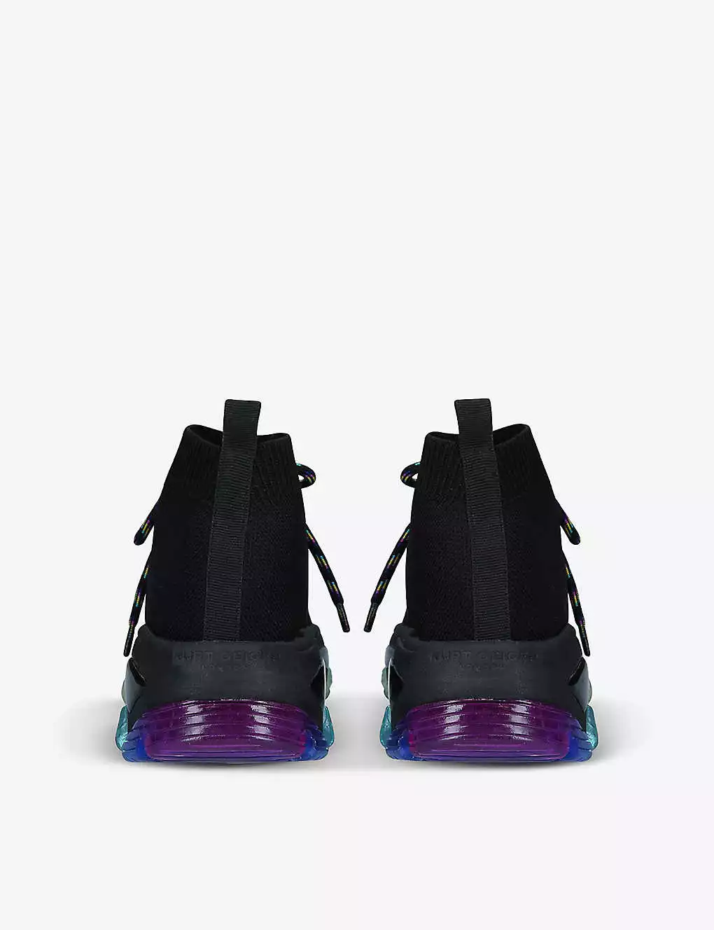 KURT GEIGER LONDON Lettie Contrasting-insert Knitted Sock Trainers For Womens Black 6 KURT GEIGER LONDON Lettie Contrasting-insert Knitted Sock Trainers For Womens Black - Image 4