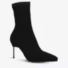 KURT GEIGER LONDON Barbican Drench Ribbed Woven Sock Boots For Womens Black -KURT GEIGERLONDON Sales unnamed file 1550
