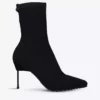 KURT GEIGER LONDON Barbican Drench Ribbed Woven Sock Boots For Womens Black -KURT GEIGERLONDON Sales unnamed file 1552