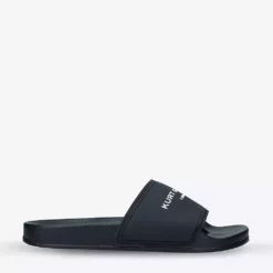 KURT GEIGER LONDON KGL Brand-embossed Shell Pool Sliders Black