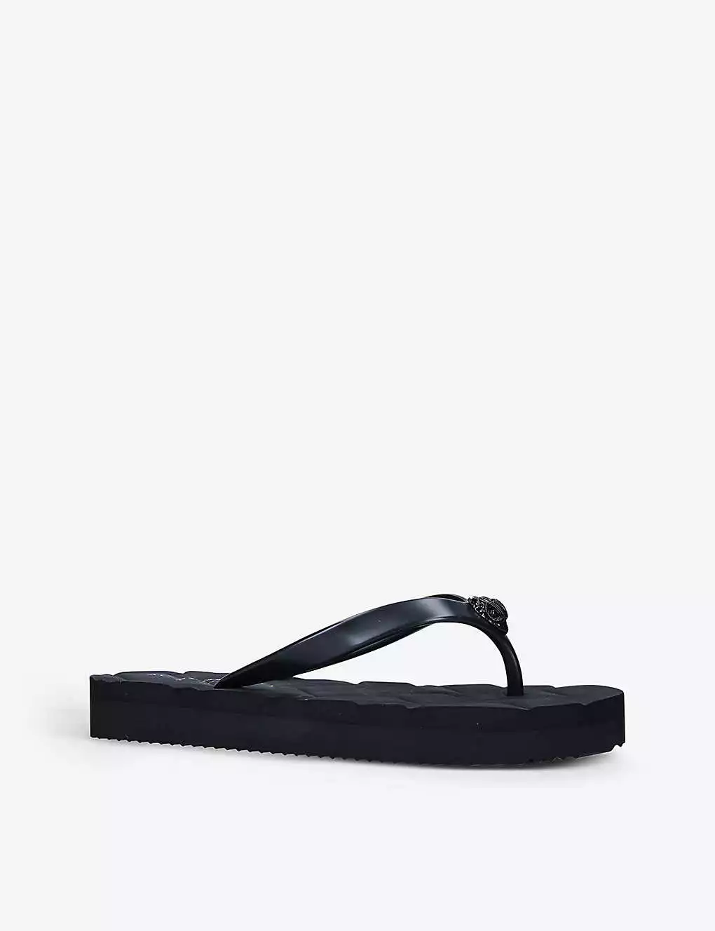 KURT GEIGER LONDON Kensington Q Two-post Rubber Flip Flops For Womens Black 5 KURT GEIGER LONDON Kensington Q Two-post Rubber Flip Flops For Womens Black - Image 3