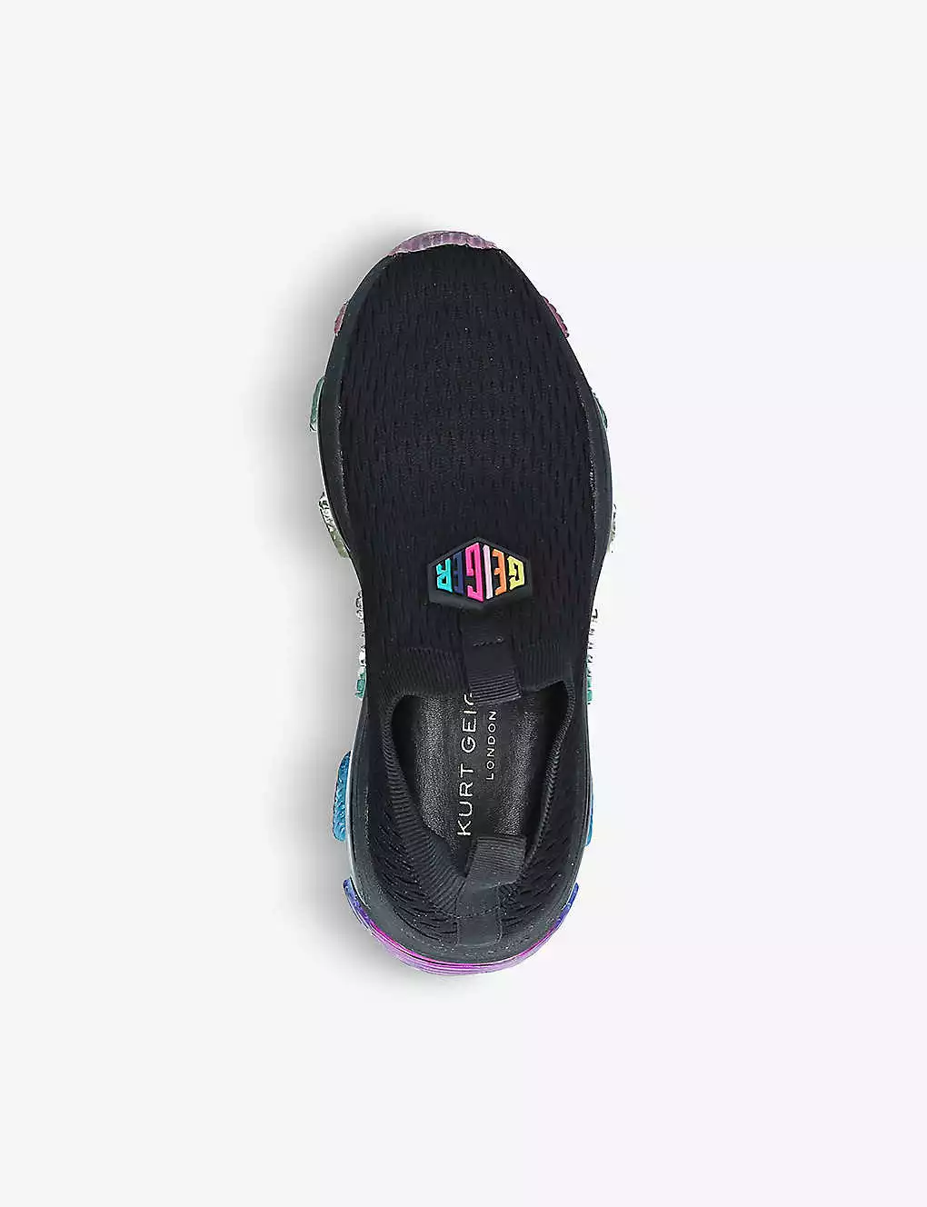 KURT GEIGER LONDON Lettie Woven Low-top Trainers For Womens Black 4 KURT GEIGER LONDON Lettie Woven Low-top Trainers For Womens Black - Image 2