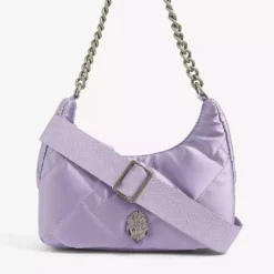 KURT GEIGER LONDON Quilted Recycled Nylon Cross-body Bag For Womens Lilac