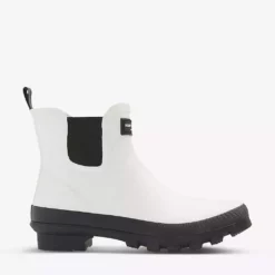 KURT GEIGER LONDON Sleet Logo-plaque Rubber Wellington Boots For Womens White/blk