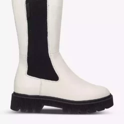 KURT GEIGER LONDON Stint Chunky-soled Leather Chelsea Boots For Womens Bone